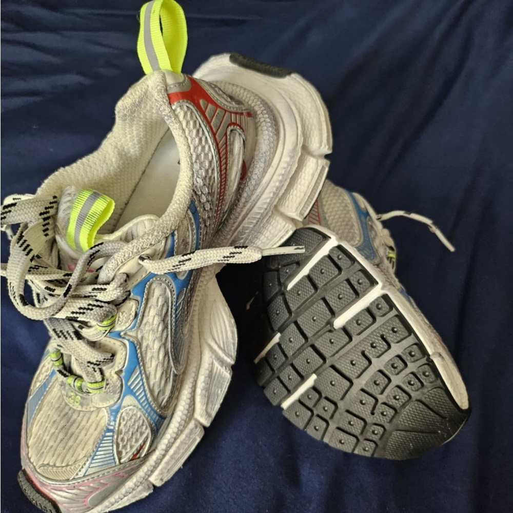 Balenciaga Athletic Shoes - White, Blue, Red, Neon Yellow